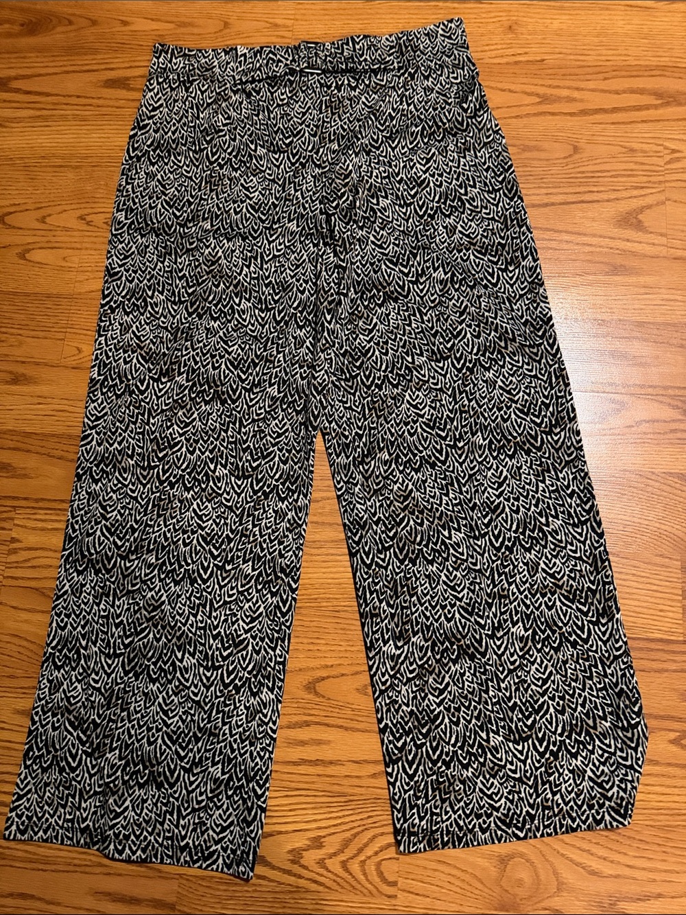 Massini Black & White Patterned Men's Casual Pants